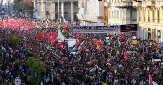 Italija: Protesti in splošna stavka zaradi podpore Palestini ter socialne krize v Maroku in ZDA