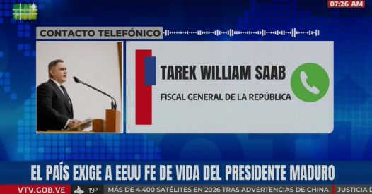 Aggressione al Venezuela. Le prime parole del Procuratore generale Tarek William Saab