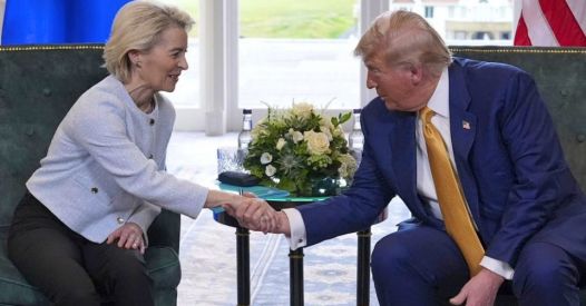 Von der Leyen in Trump sta se sestala na Škotskem