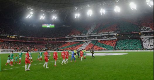 V Španiji 50.000 ljudi protestiralo proti genocidu s prijateljsko tekmo med Palestino in Baskijo